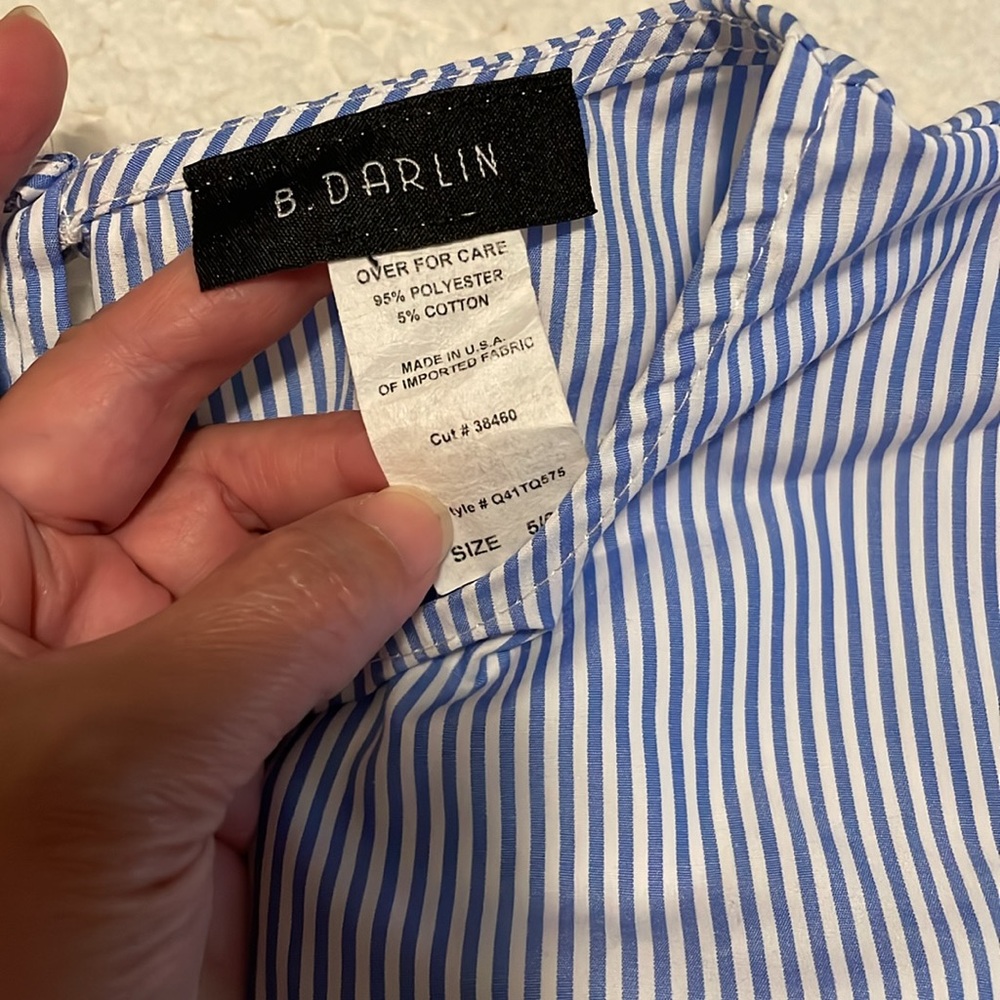 B. Darlin Pinstriped Dress Size 5/6 - Picture 4 of 7